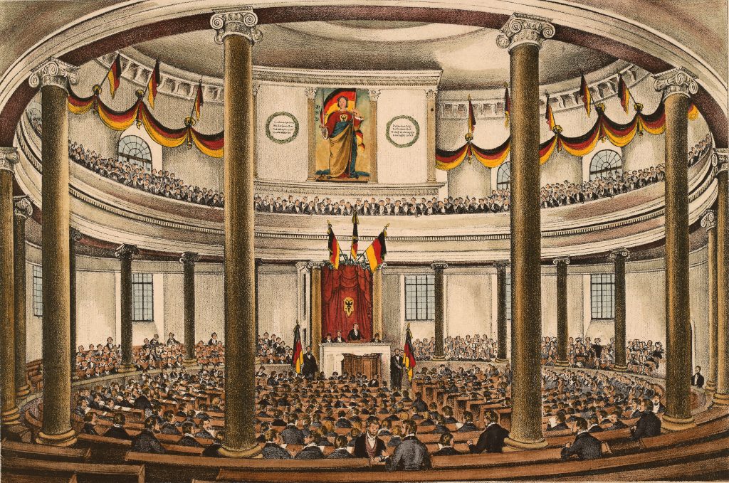 Nationalversammlung 1848 in der Paulskirche